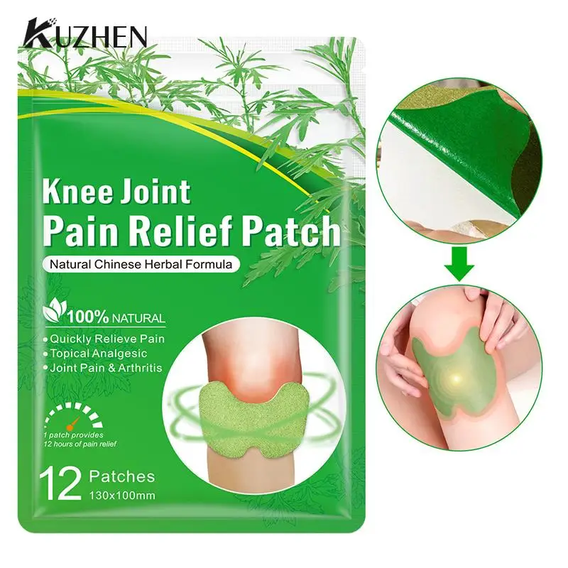 

Self-adhesive Knee Pain Patch 12pcs Health Safety Shoulder Neck Paste Wormwood Sports Injuries Convenient For Rheumatic Diseases