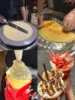 40cm Professional Commercial Electric Single Head Pan Cake Fruit Machine Crepe Maker Flying Cake Snack Crepe Making Equipment 6