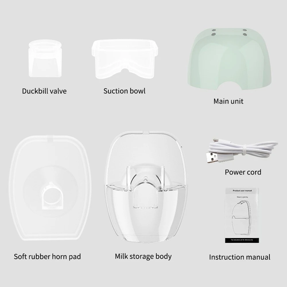 Hands Free Breast Pump Wearable Electric Breast Pump Comfort Milk Collector with LED Display 2 Modes 9 Suction Levels BPA-free