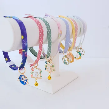 18-48CM Small Cat Necklace Neck Collar Safety Breakaway Small Dog Tie Adjustable Strap for Puppy Kittens collar with bell 3