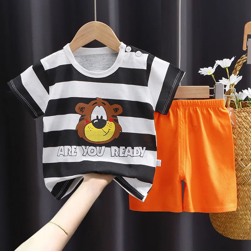 Kids Clothing Set Cotton Baby Boy T-shirt + Shorts