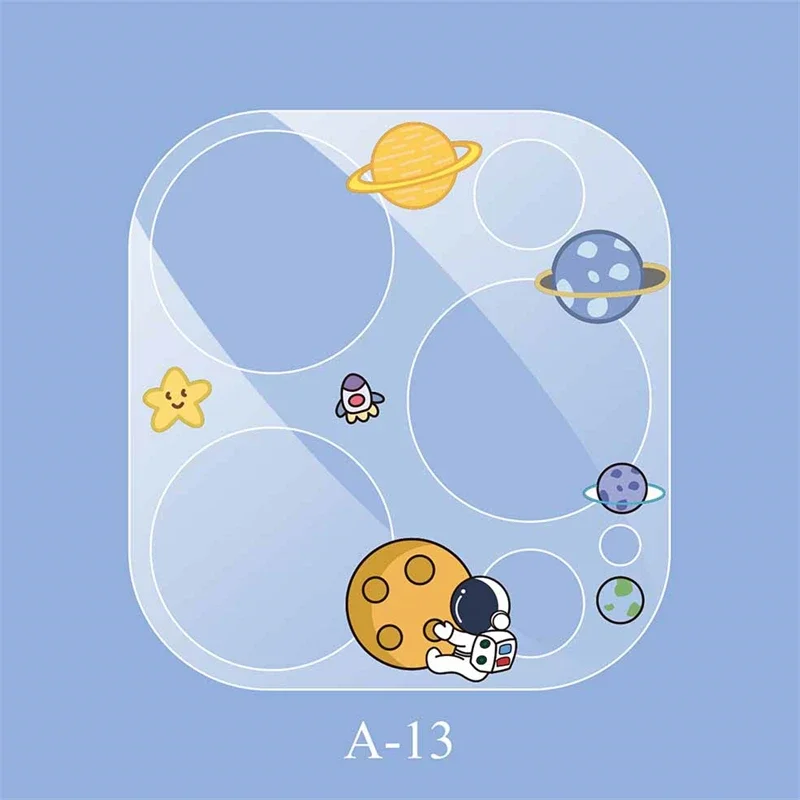 Cartoon Clear Glass Camera Lens Protector Cover