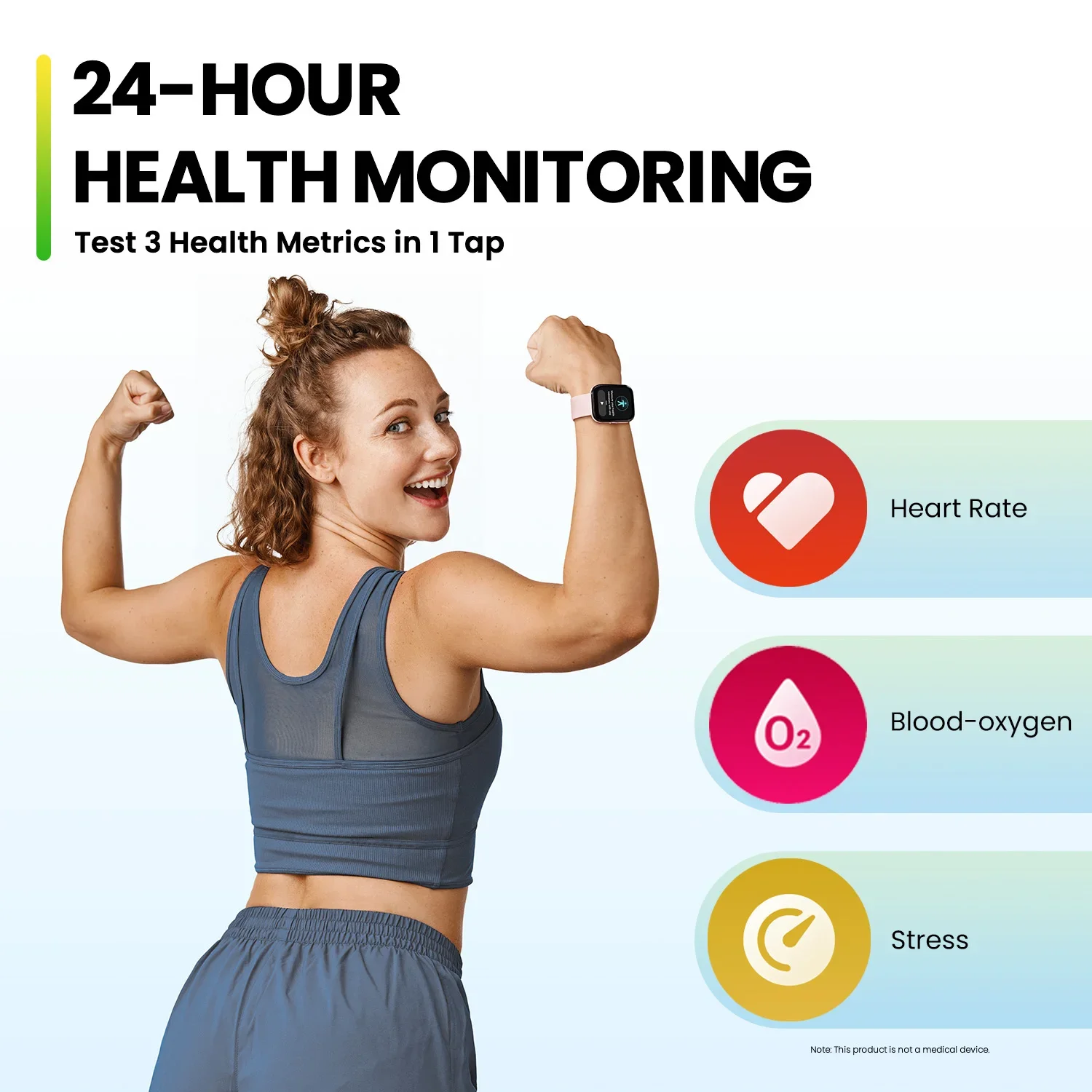 Amazfit Bip 5 Ʈġ  ȭ, ˷  Ʈ ġ, 120  ̻  , ȵ̵ IOS ޴, ǰ