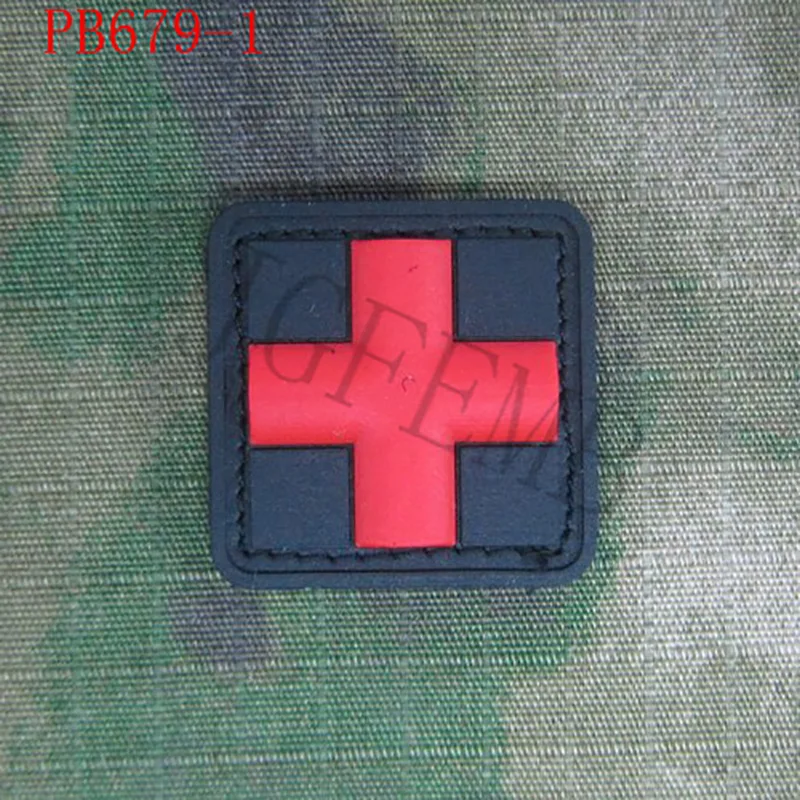 Red Cross PVC Badge Medical First Aid Rubber Patches Battlefield Rescue  Square Hook Loop Embroidery Sticker for Outdoor Backpack - AliExpress