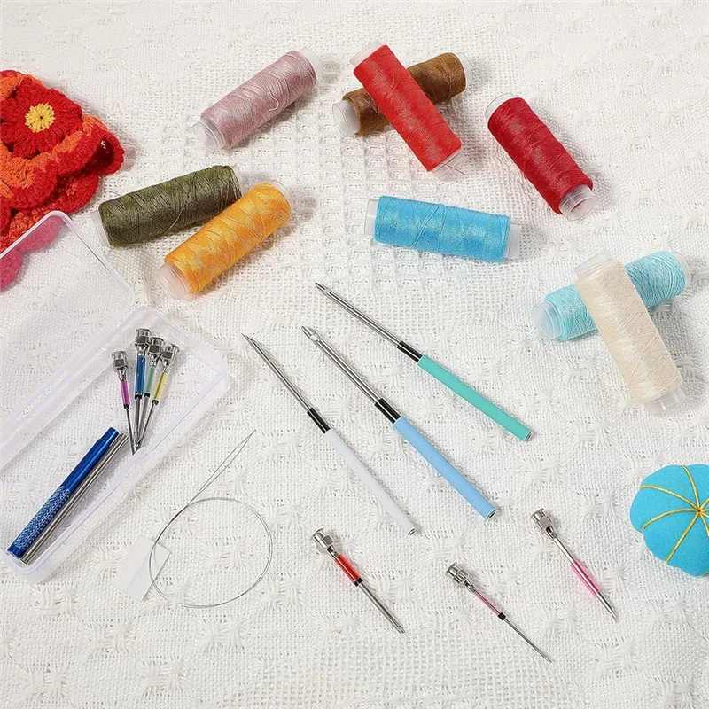 Hot Selling-13 PCS Punch Needle Kit Embroidery Punch Needle Tool Needles With Handles Embroidery Kit For DIY Craft,1