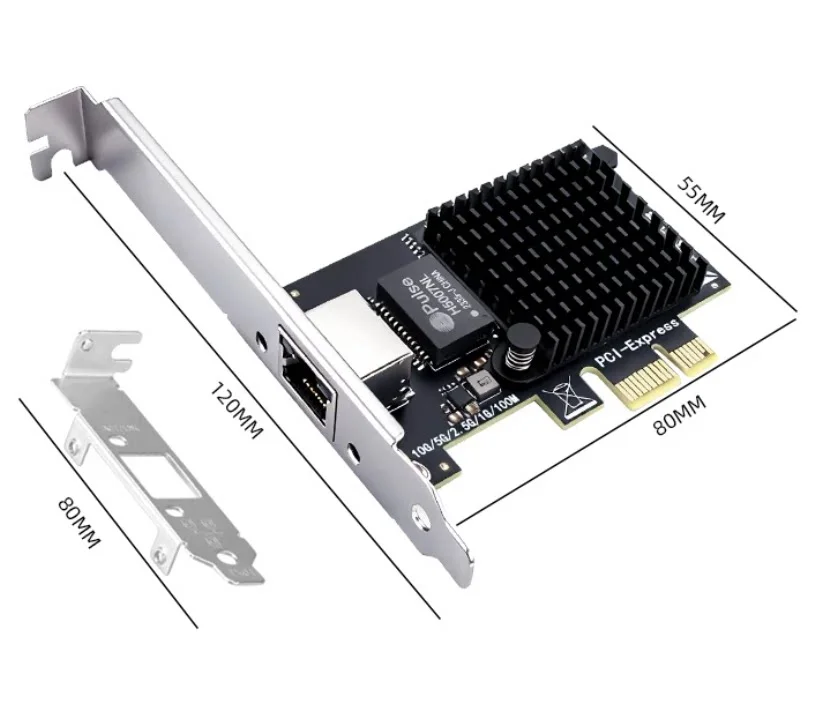 10Gb Pcie NIC 네트워크 카드 단일 RJ45 포트 RTL8127 칩 PCI-Express X1 비전 획득 카드 (Win11/Win 10용)