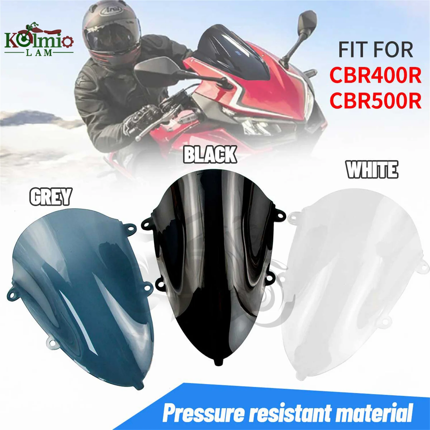 

Fit For Honda 2019 - 2023 CBR500R CBR 500RA Motorcycle Accessories Windscreen Windshield Wind Screen CBR400R 2020 2021 2022