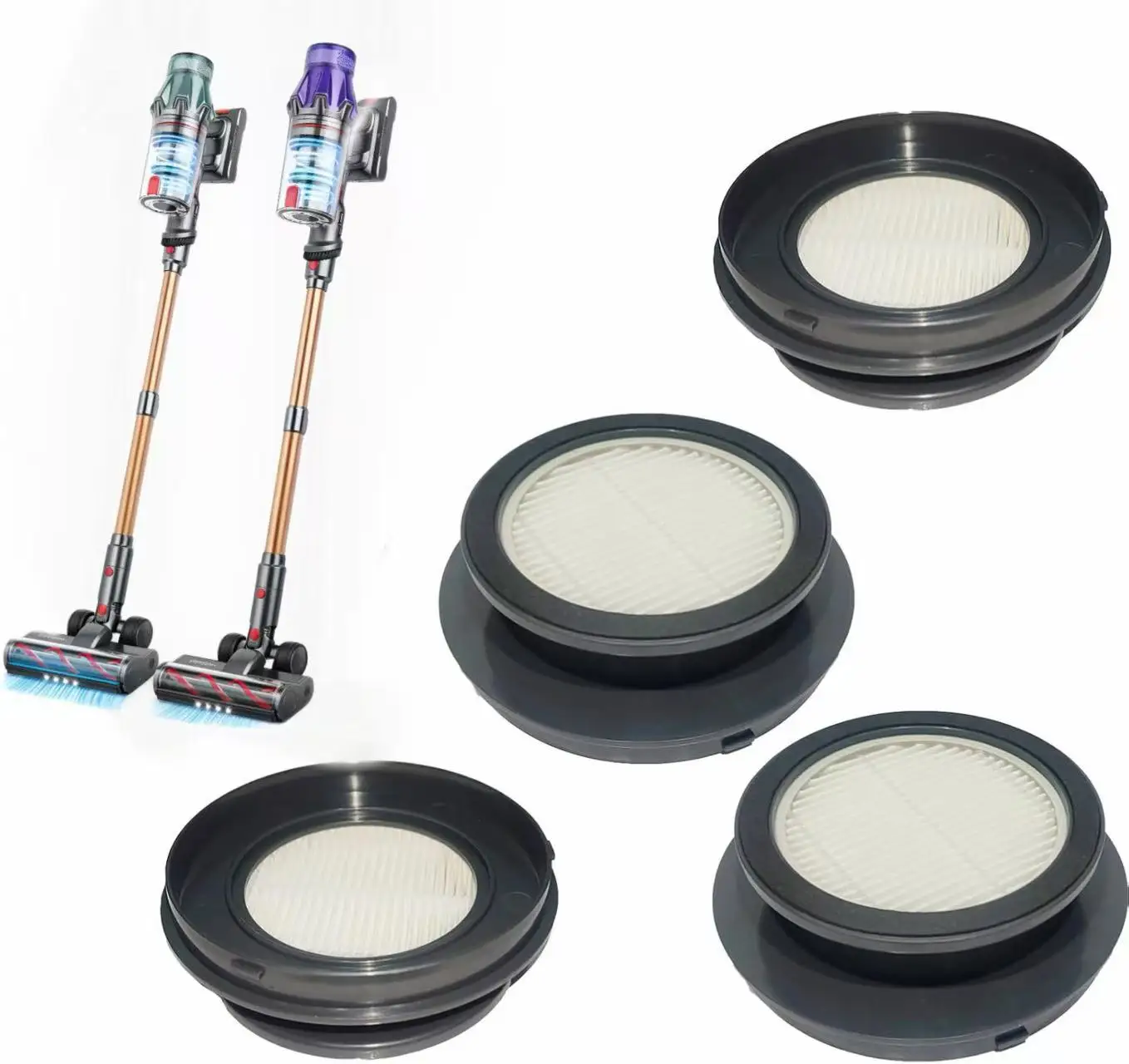6 sztuk Oryginalne filtry HEPA Laresar V7 Pro za $23.65 / ~92zł
