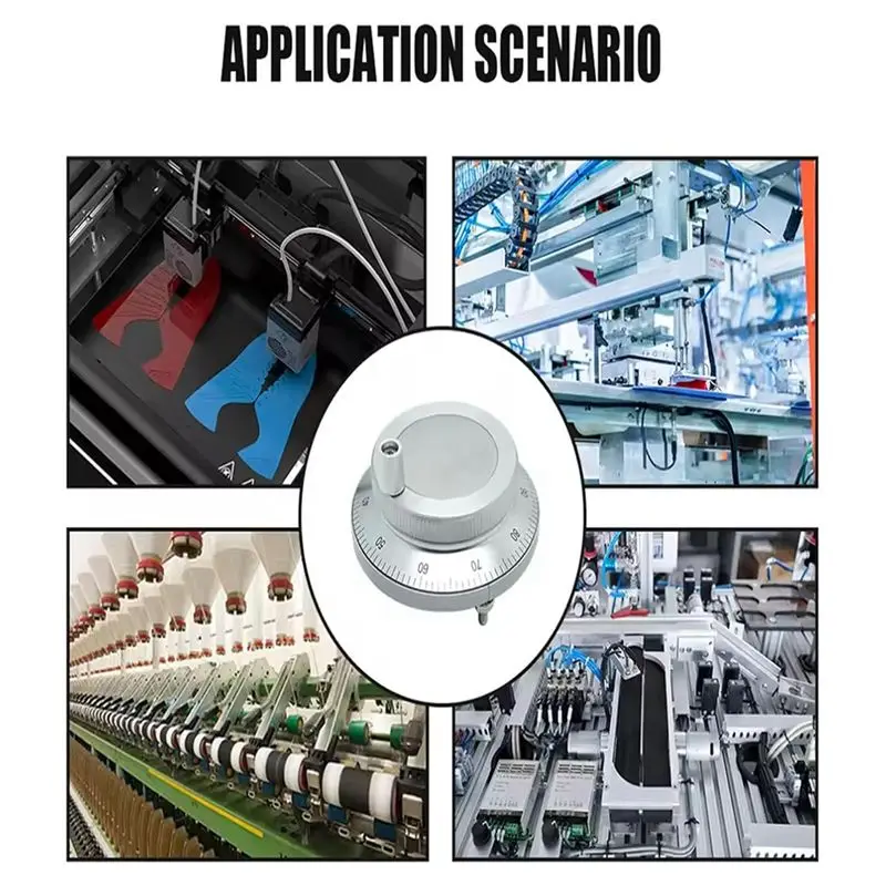 AA81-5V 6단자 CNC 수동 펄스 발생기, 80mm 핸들이 있는 100PPR 핸드휠 로터리 노브 엔코더
