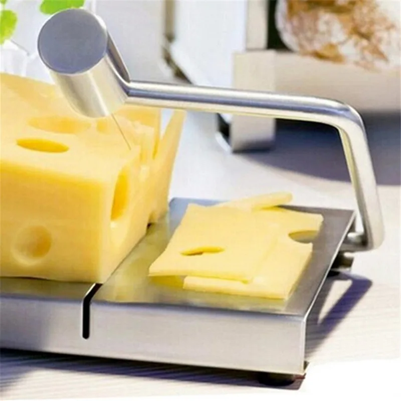 Stainless Steel Cheese Slicer with Calibration Board Easy to Use Cutting Cake Butter&Ham Kitchen Accessories Tools