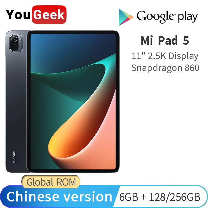 Планшет Xiaomi Pad 5 глобальной версии 6 ГБ 128 ГБ/256 Snapdragon 860 Mi 11 дюймов 2 K экран 8720 мАч