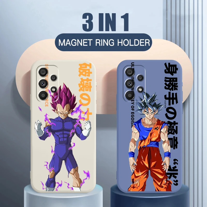 D-Dragon Vegeta Iv Goku Liquid Left Rope Per Samsung A53 A52 S A33 A32 A51 A71 A21S A13 A73 A50 A72 A23 A12 5G Funda Phone Case