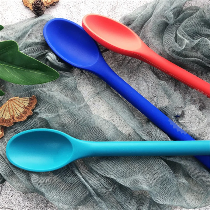 Small Silicone Spoon Food Grade Spoon Baby Feeding Spoon Soup Spoon  Stirring Spoon Salad Spoon Kitchen Silicone Tableware - AliExpress