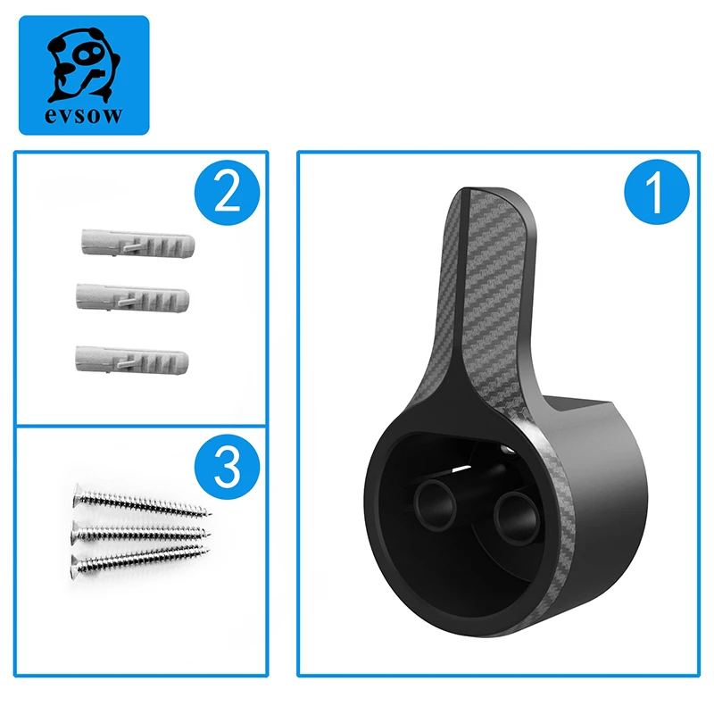 EV Charger Cable Holder Type 2 Electric Vehicle Wall Mount Charging Cable Organizer Dock For Type2
