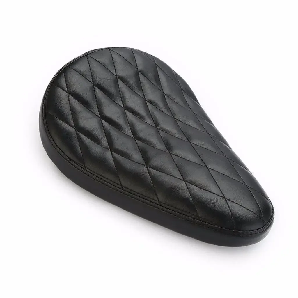 Black Diamond Moto In Pelle Solo Seat Bobber Xl Old School Vintage Cb Retro