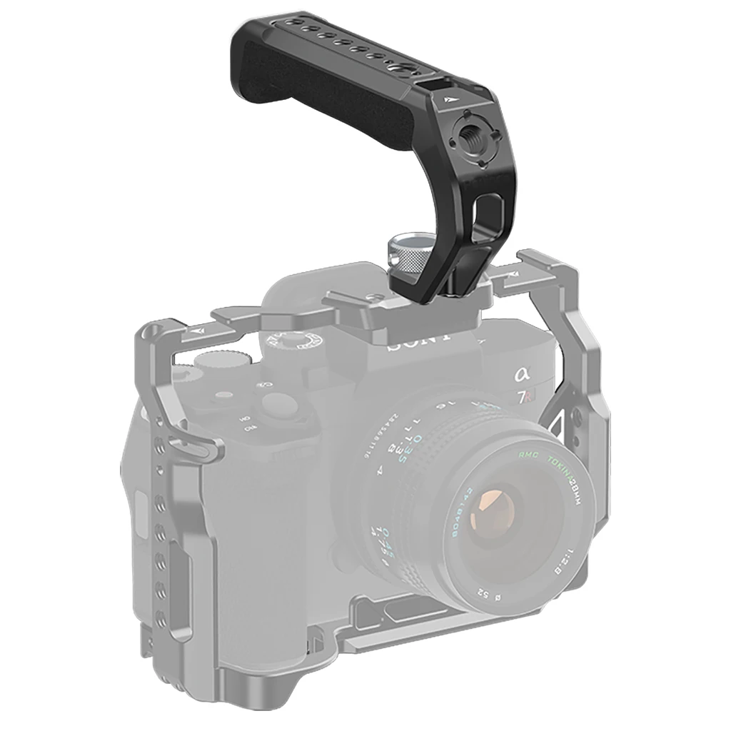 Camera Top Handle Handgrip 3/8 Arri Locating Hole Cold Shoe Mount Monitor Mic Nikon Canon Sony DSLR Camera Cage Rig camera handle grip,camera handle