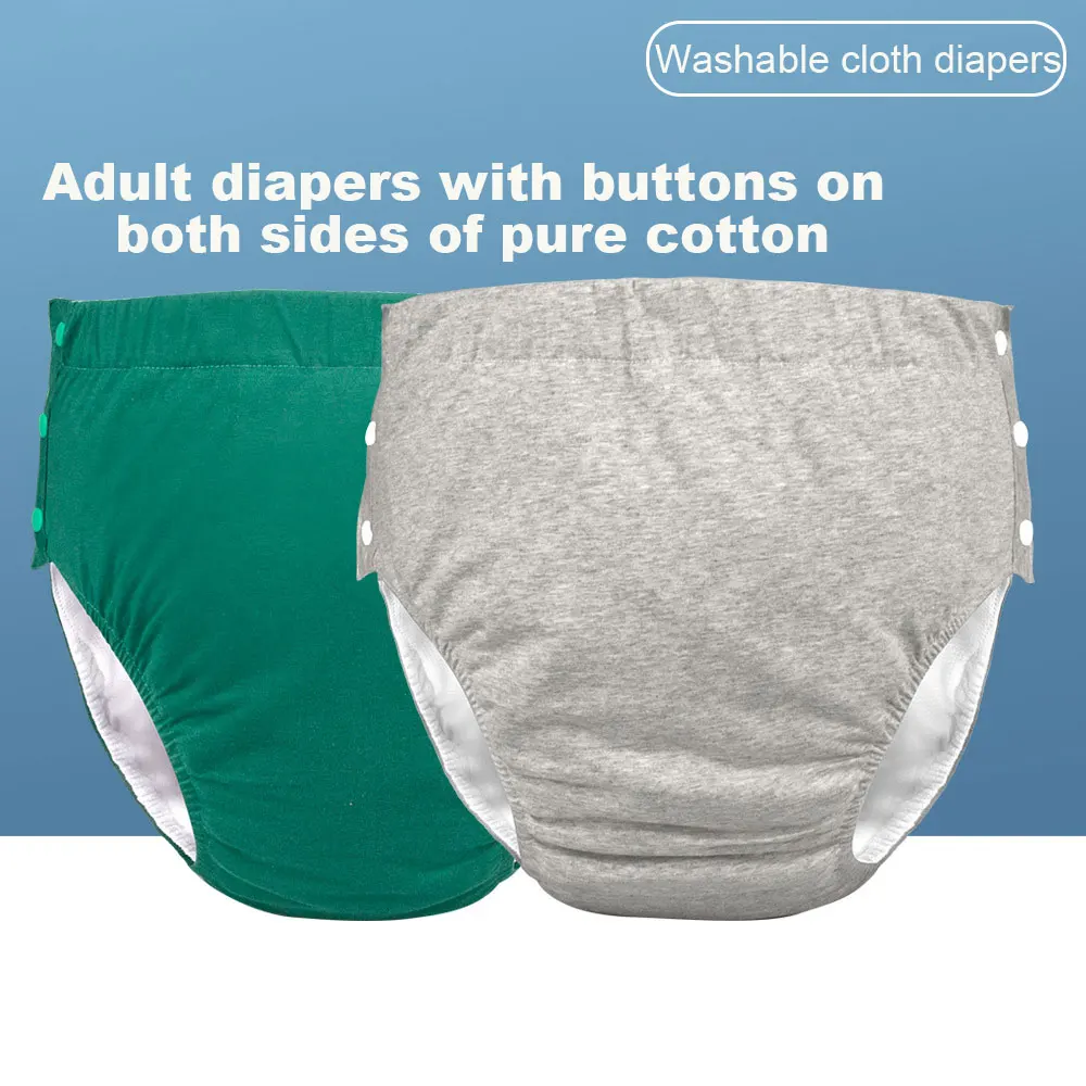 Cotton Cloth Adult Incontinence Washable Underwear Urine Diaper Pants Elderly Adult Bedwetting No Wetness Artifact pororo adjustable size diapper reusable pul waterproof cloth adult diaper in china incontinence pants with microfiber inserts