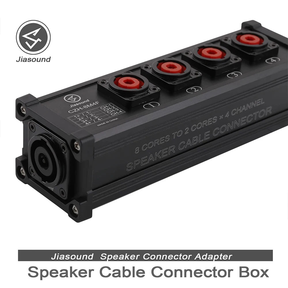 4Channel Professional line array speaker socket connector 8 core to 4 router converter adapter connection cable audio interface audio converter