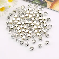 Vibrant Silver Claw Glass Crystal Rhinestone Beads for DIY and Fashion Crafting (A1 Clear)