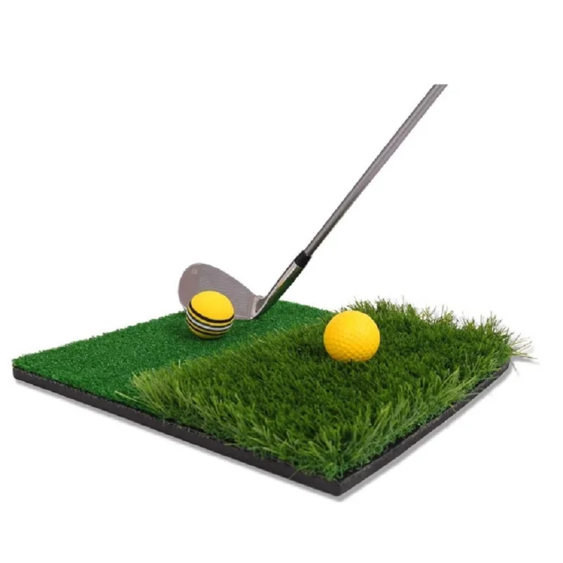 Dual Surface Turf Golf Practice Hitting Mat Portable Golf Hitting Mat Rubber Tee Holder and 6 Golf Practice Balls Included 3