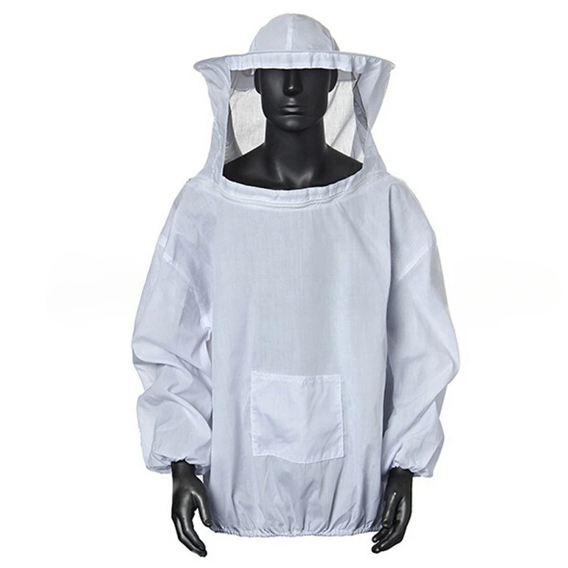 Foldable Beekeeping Suit Jacket Veil Set Double Zippered Beekeeping Protective Suit anti-bee Beekeeper Clothing with Hat