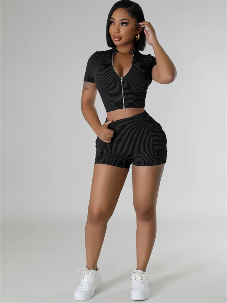 Wmstar Shorts Set Women Two Piece Set Sexy Fashionable Short Sleeved Shorts with Dual Sports Leisure Set Wholesale Dropshipping