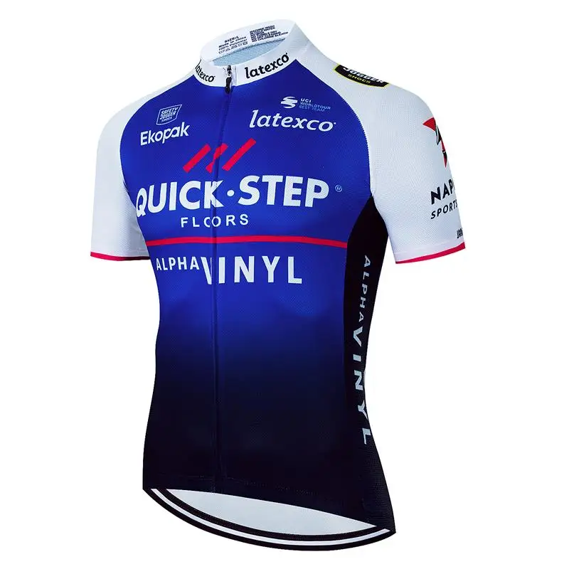 QUICK STEP 팀 사이클링 저지 셔츠 레이싱 스포츠 자전거 셔츠 Ropa Ciclismo Pro Man MTB 자전거 저지 여름 사이클링웨어 2023