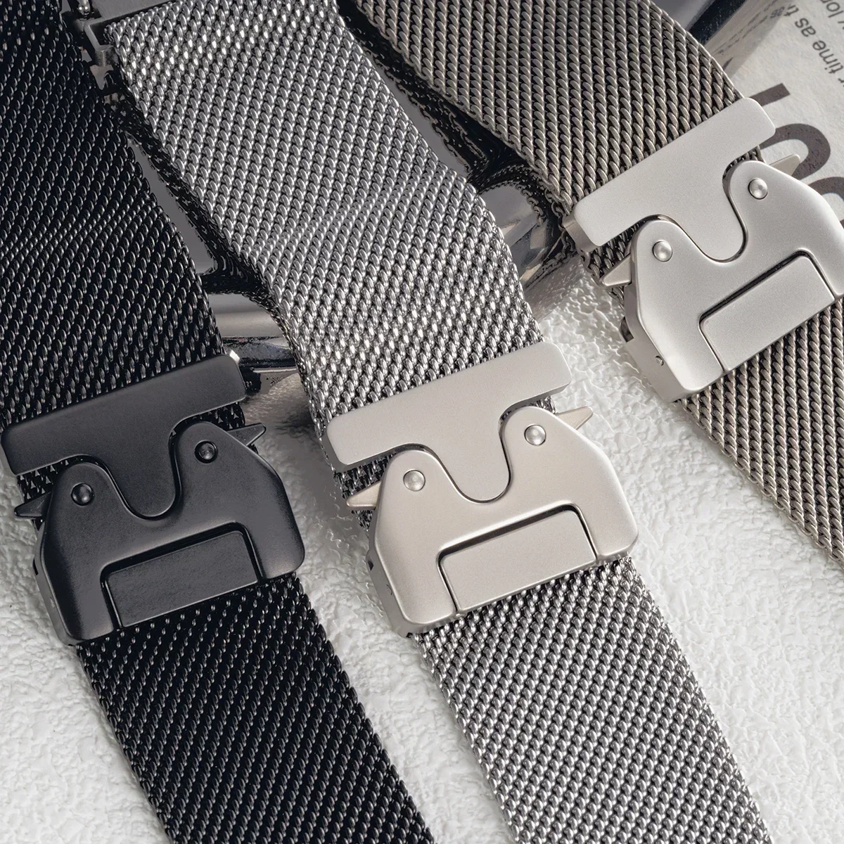 Premium 316L Stainless Steel Metal Watch Band Strap Bracelet - Universal Fit Strap Accessories