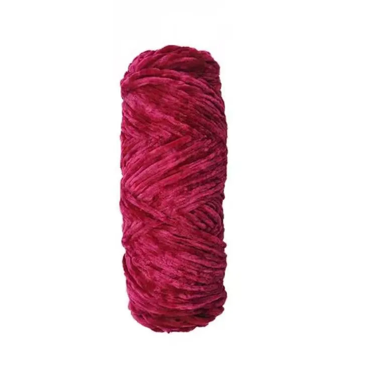 Luxurious Velvet Chenille Yarn for Amigurumi and Knitting - Soft, Plush, 100% Polyester (100g, 130m)