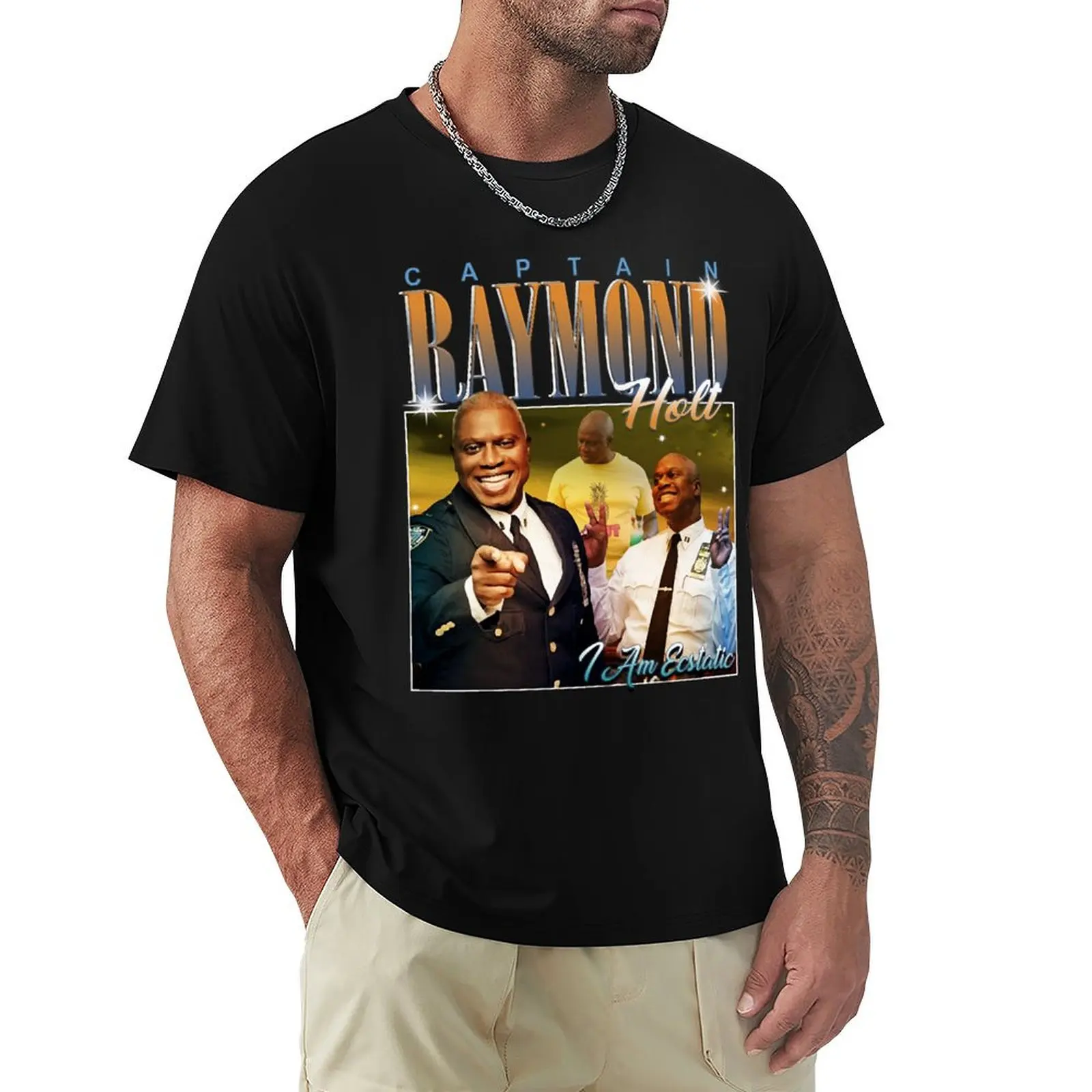 

Captain Raymond Holt T-Shirt graphics Short sleeve tee aesthetic clothes oversizeds mens graphic t-shirts pack