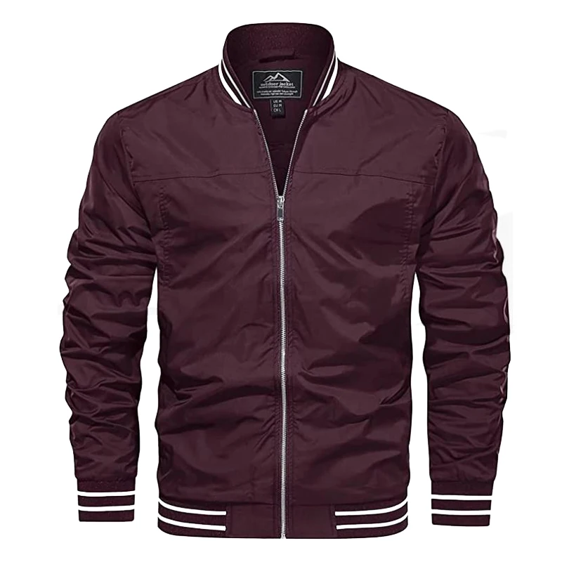 Primavera autunno Bomber da uomo giacche capispalla Casual giacca a vento cappotti da pilota uomo sport Golfwear giacche da Baseball abbigliamento 4
