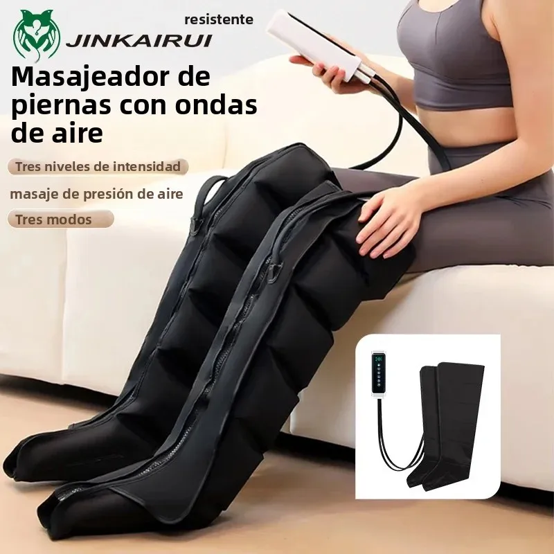 Masajeador de piernas con presión de aire, botas para masaje de pies, amasado, apretar, relajación profunda de la pantorrilla con Control remoto