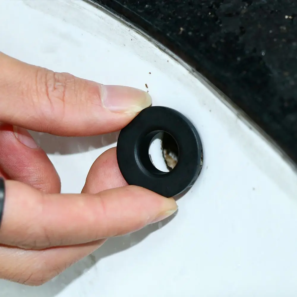 Sewer Seal Ring Bathroom Sink Plug Drain Seal Plug Bathtub Stopper Sink Hole Cover Washbasin Leak Plug Basin Drain Cover Round Sink Overflow Ring Tub For 23-25mm Drain Stopper Round Metal Overflow Hole Pedestal Washbasin Cabinet Basin Accessories