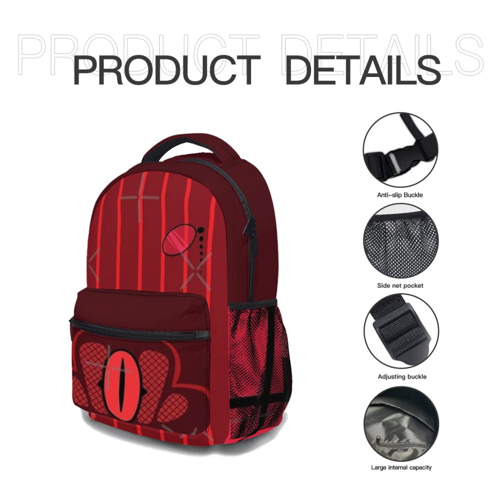 Hazbin-Hotel-Alastor New Female Fashion High Waterproof College Backpack Laptop Travel Book Bag 17inch 5