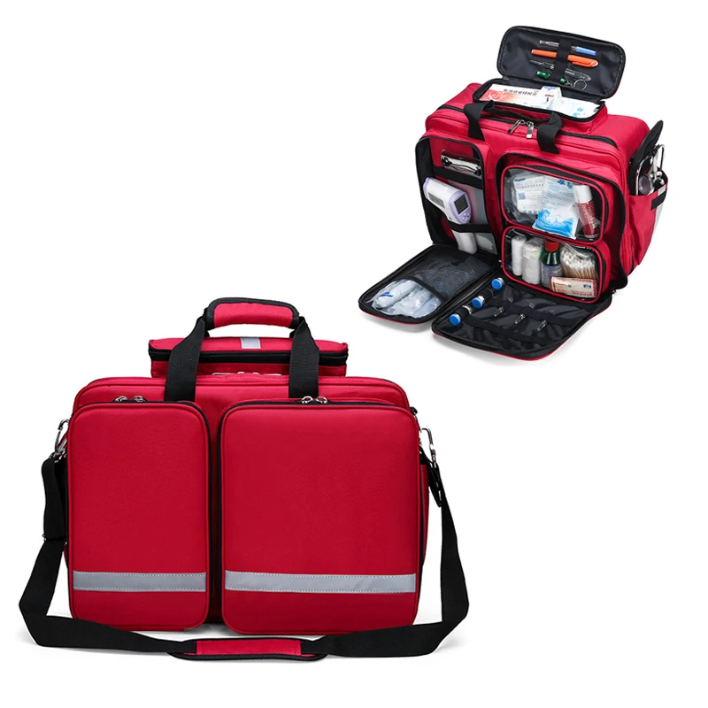 empty-first-aid-kit-refrigeratible-bag-waterproof-multi-function-reflective-messenger-bag-family-travel-emergency-medical-bags