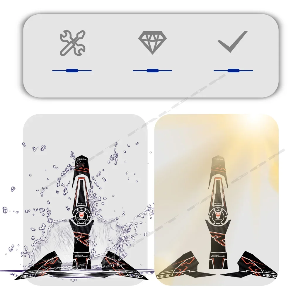 Motorcycle Tank Pad Protector Cover 3D Sticker - Premium Accessory