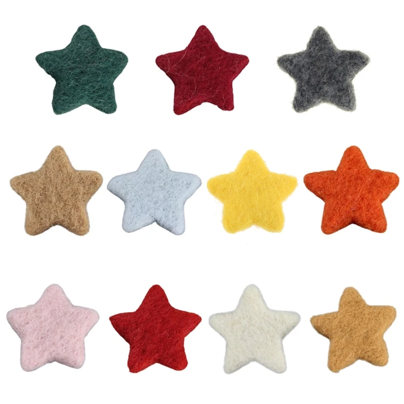 

5 Pcs Mini Wool Felt Stars Beads Balls Baby Infants Photo Decorations Props for Creative Newborn Photography Pr