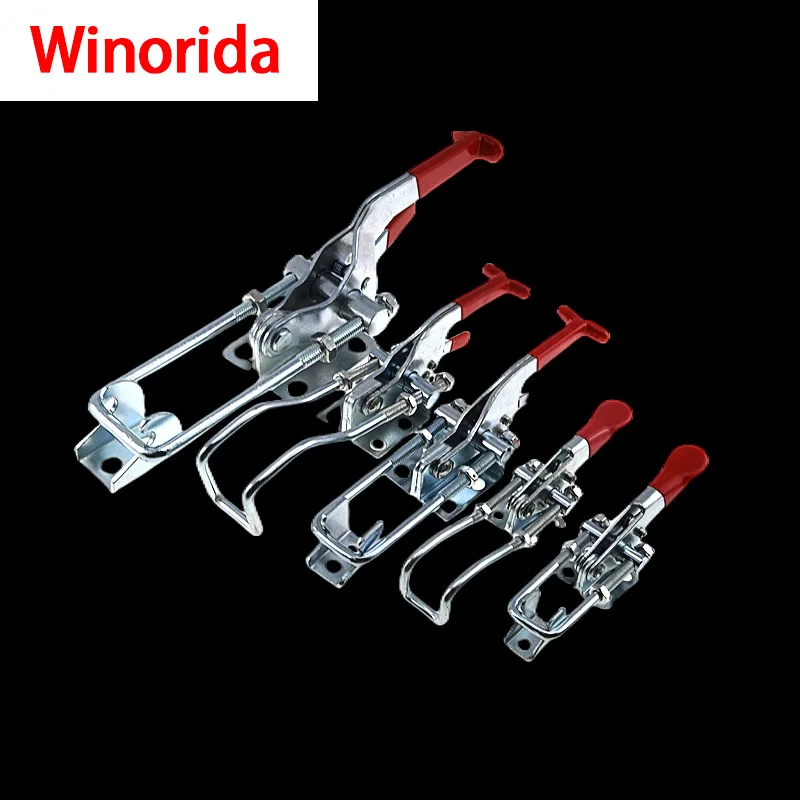 Buckle Lock 304 Stainless Steel / Iron galvanized Quick Fixture Adjustable Clamp Box Buckle Horizontal Fixture Door Bolt Clamp buckle clamp