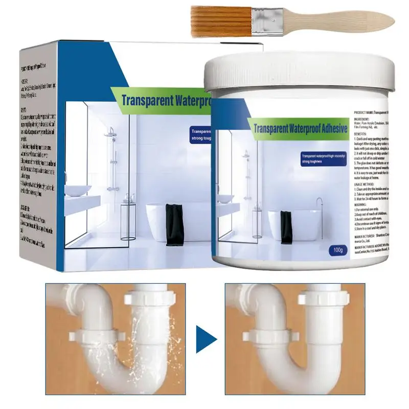 Transparent Waterproof Glue Bathroom Caulk Clear Silicone Sealant No Trace  Leak Repair Tool Bond AliExpress