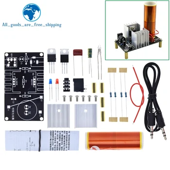 TZT 1/3Set Mini Bobina di Tesla Kit 15W Mini Musica Bobina di Tesla Altoparlante Al Plasma Tesla Trasmissione Senza Fili DC 15-24V Kit FAI DA TE
