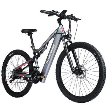 Bicicletta elettrica RANDRIDE YG90B/A per adulti, 1000W, e-mountain bike da uomo, 48V17AH, 27,5 pollici, full suspension, MTB elettrica.