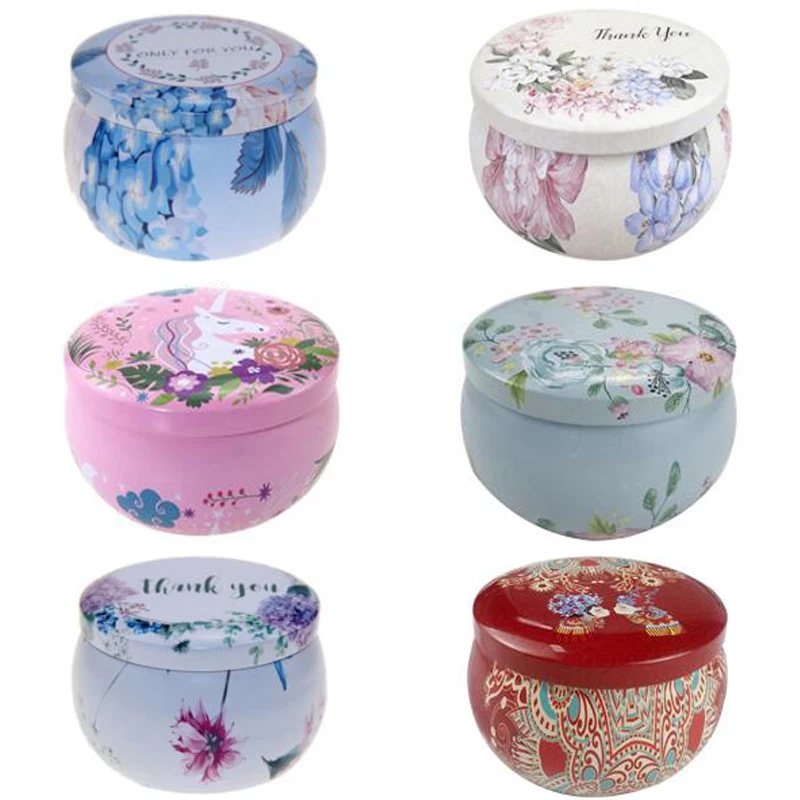 Versatile Candle Tin Jars Set for DIY Creations and Storage Solutions (6 Pieces)
