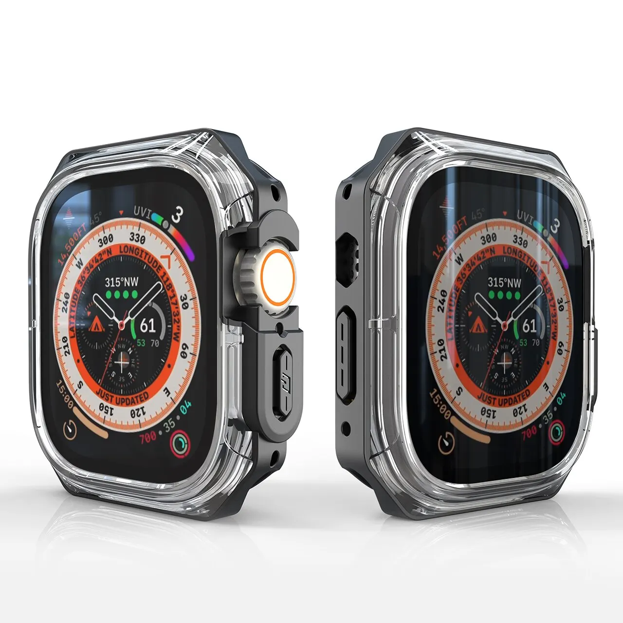  ġ TPU + PC ̽, Ʈ 49mm Ǹ Ŀ,  ȣ , iWatch ø 8 SE 7 6 44mm 40mm 45 41mm ̽