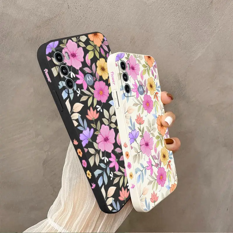 Colorful Flower Silicone Phone Case Cover