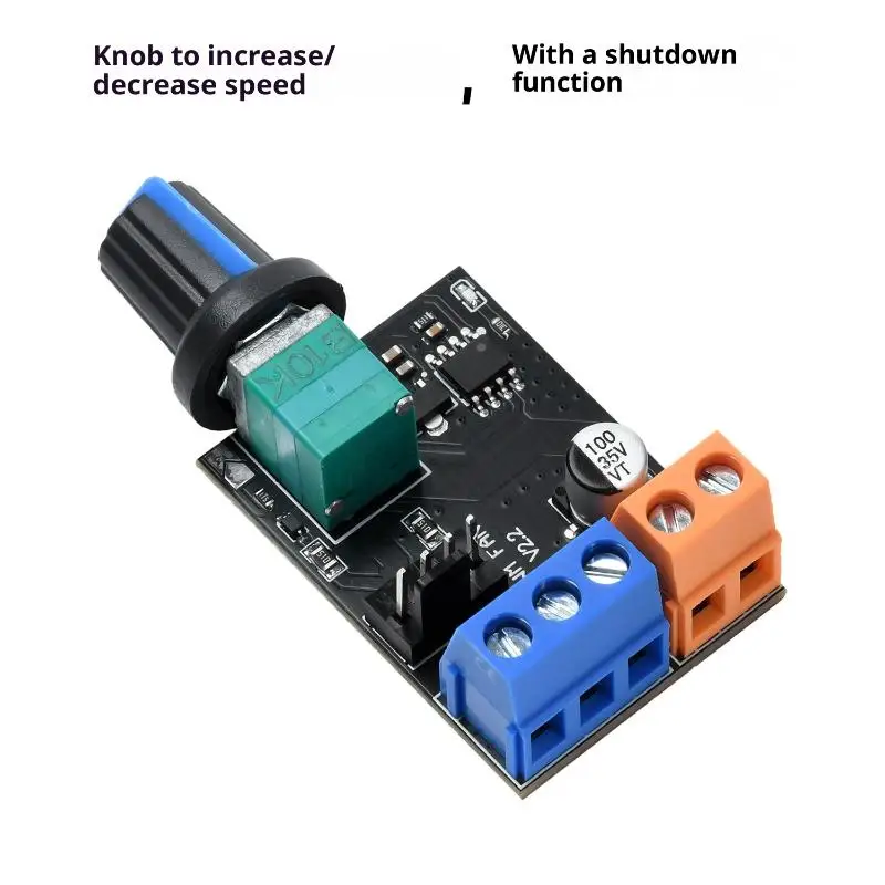 DC12V PWM 팬 속도 컨트롤러 모듈(스위치 포함) 3/4 와이어 모터 거버너 컴퓨터 PC 케이스용 전기 팬 속도 제어 손잡이