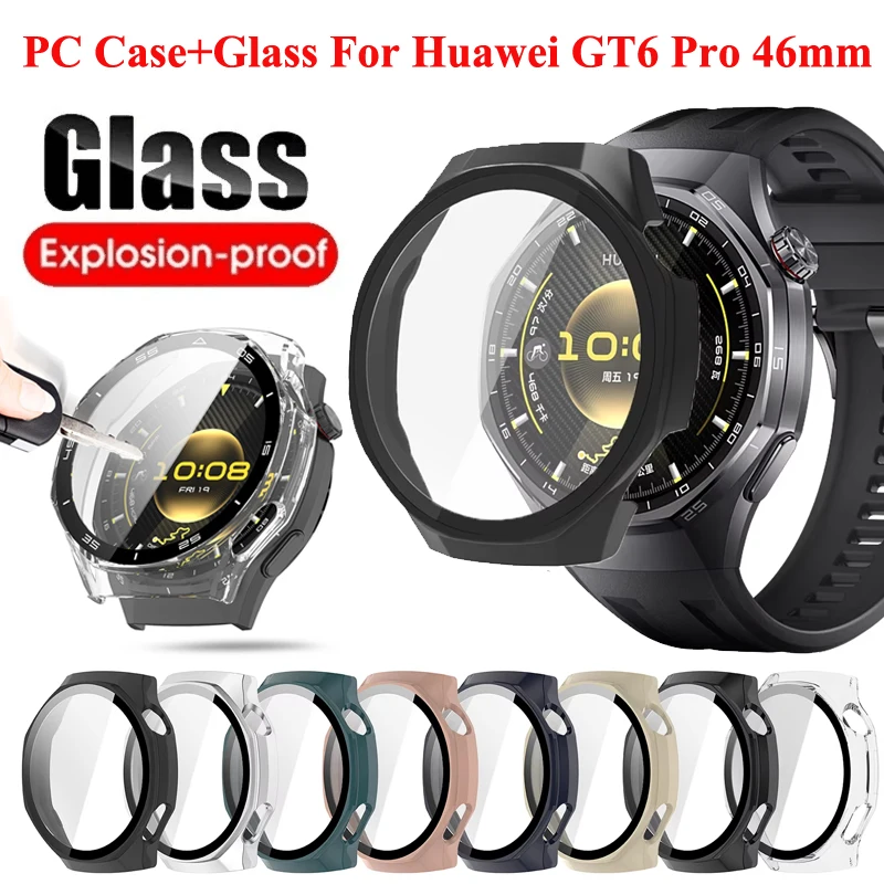 Protective PC Case with Tempered Glass Screen Protector
