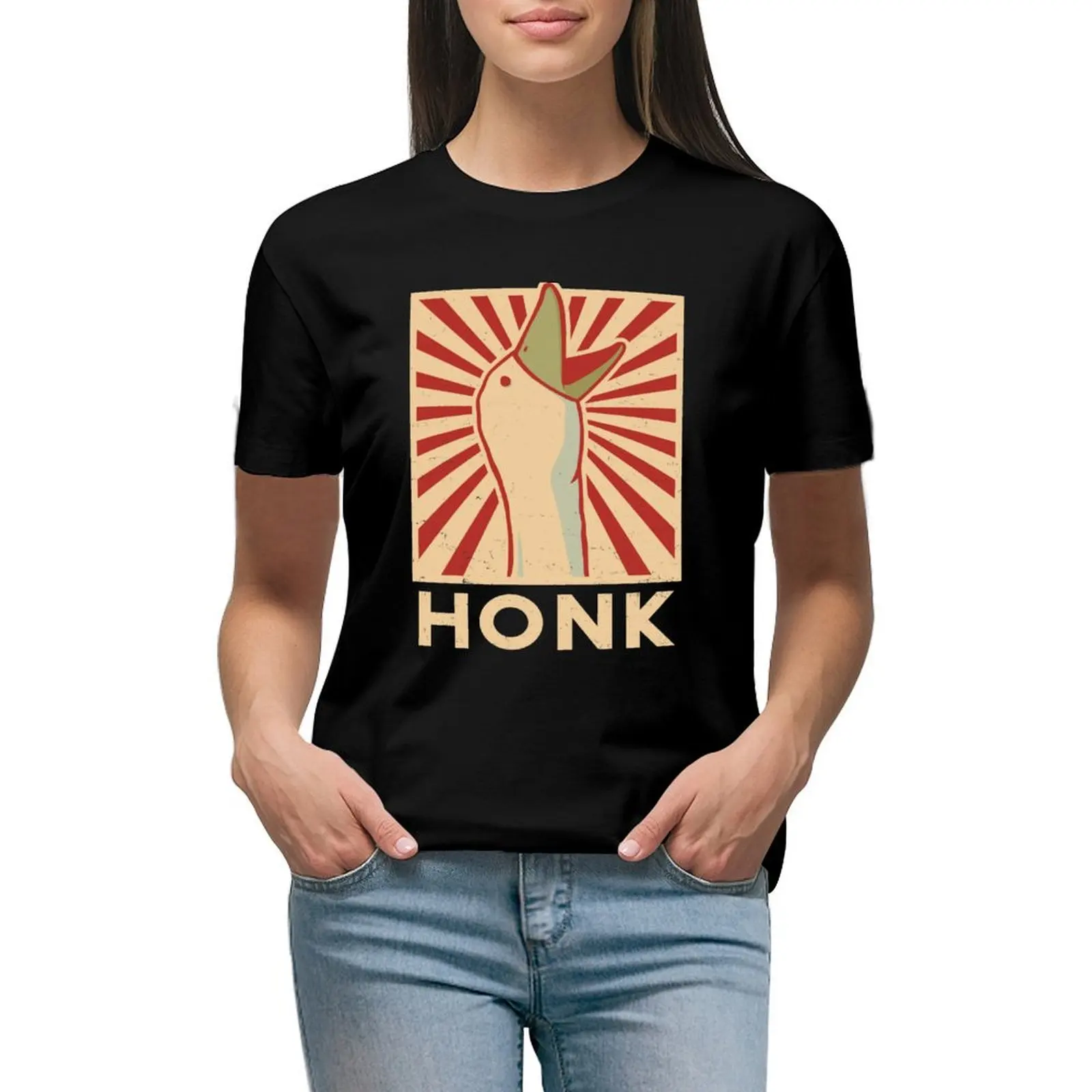

HONK T-Shirt animal print quick drying aesthetic clothes quick-drying cat shirts for Women