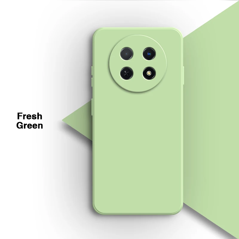 Solid Color Soft Liquid Silicone Phone Case - Simple Design Back Cover