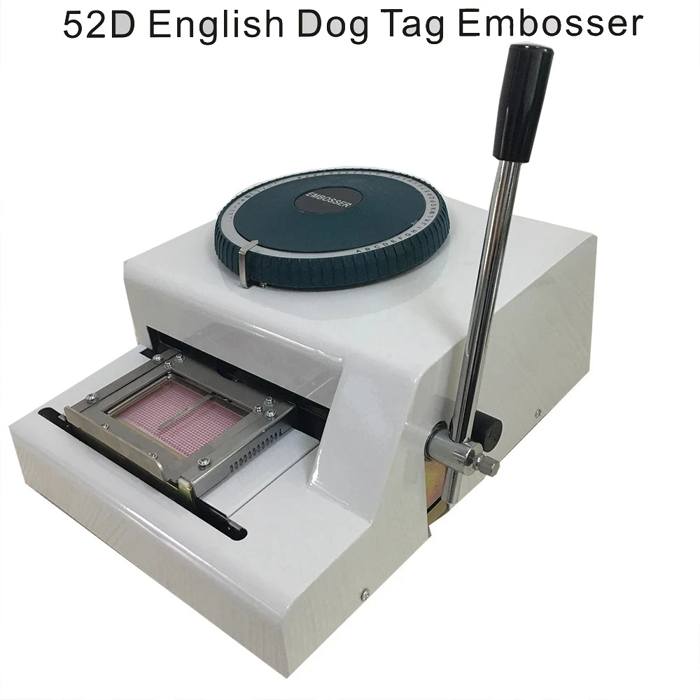 52d Manual Steel Dog Tag Embosser ID Card Military Embossing Stamping  Machine for sale online