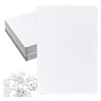 20 Sets Blank Sublimation A4 Jigsaw Puzzle with 120 Pcs DIY Heat Press Transfer Puzzle Pearl Puzzle Blank Puzzle 1